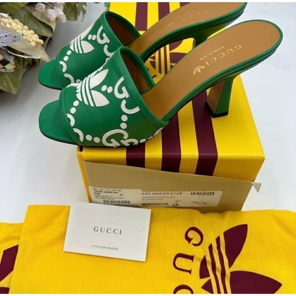 Women's Gucci X Adidas slide sandal size 37 made in Italy - Picture 5 of 9